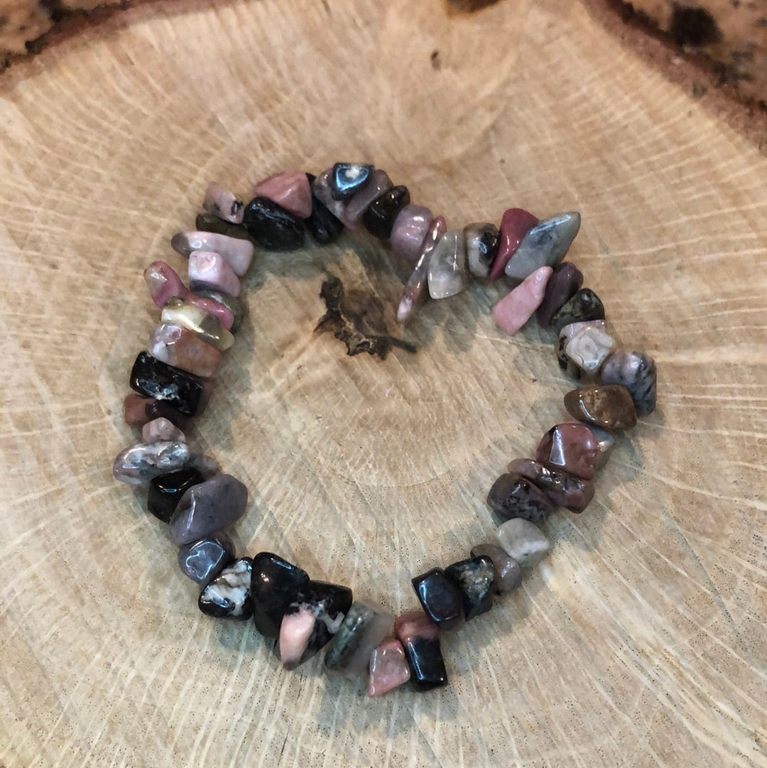 Rhodonite Chip Bracelets