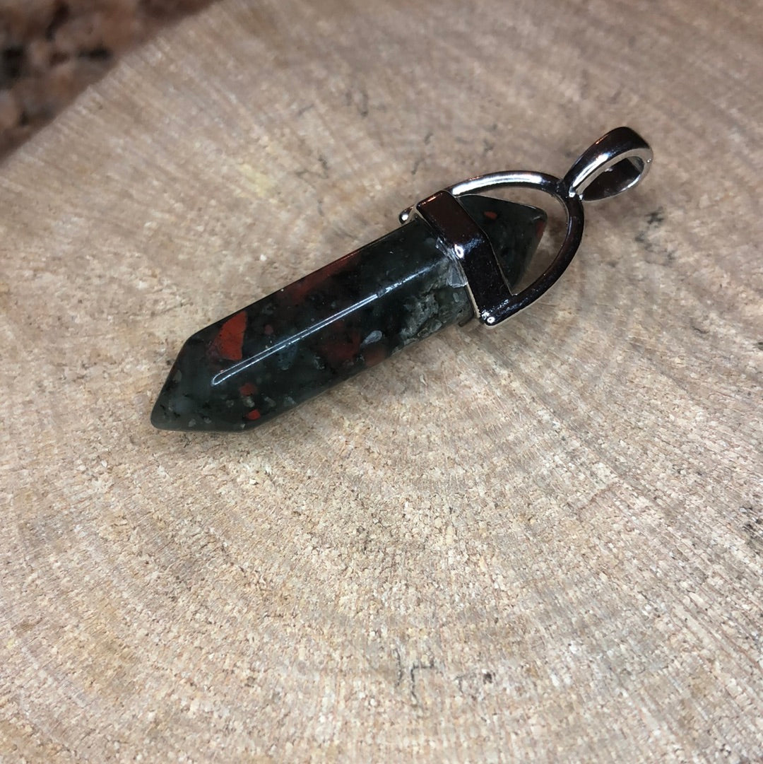 Bloodstone Double Terminated Pendant￼