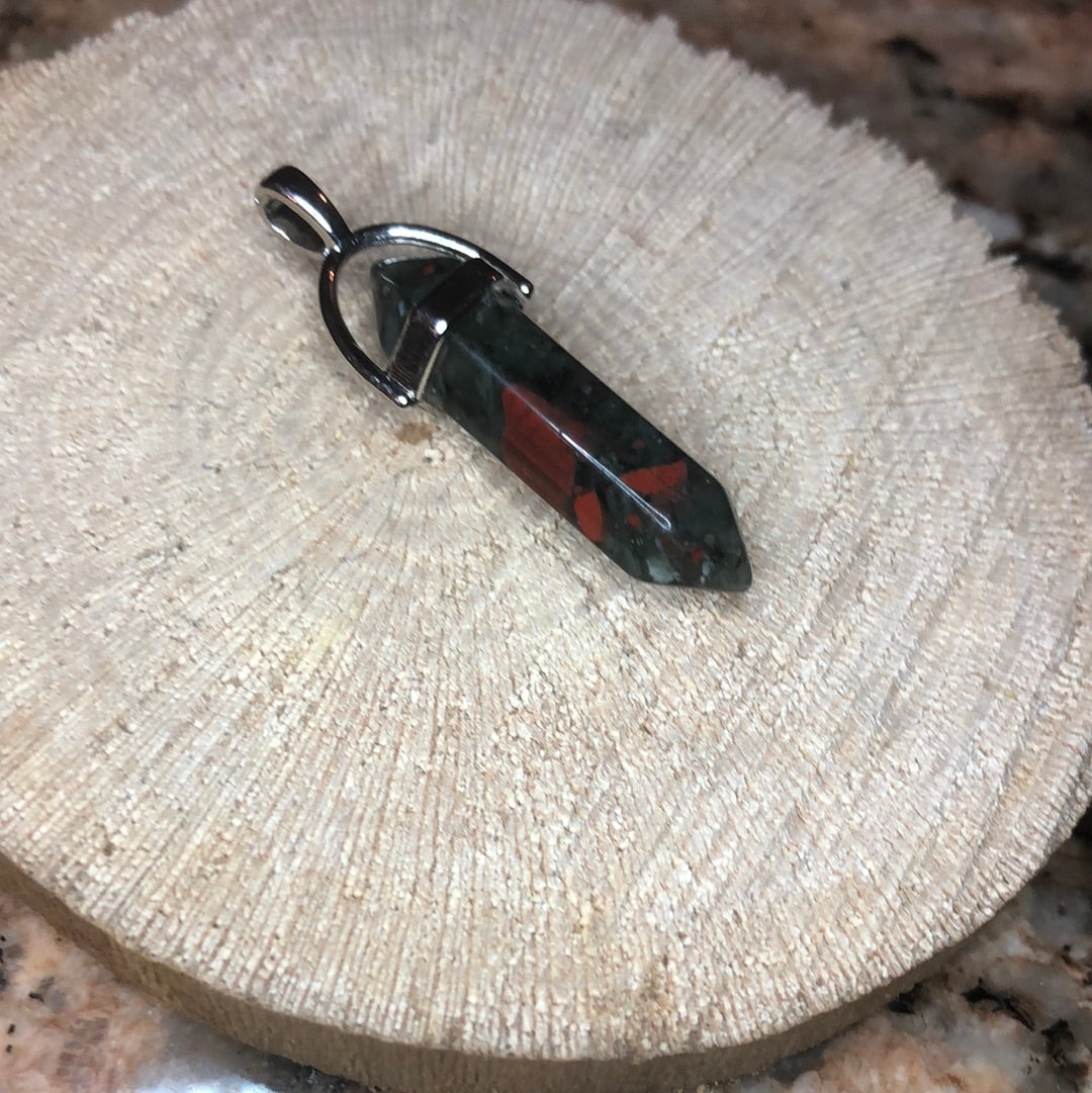 Bloodstone Double Terminated Pendant￼