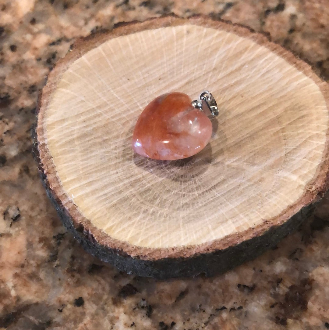 Fire Quartz Heart Pedant