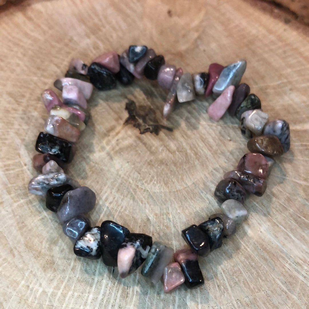 Rhodonite Chip Bracelets